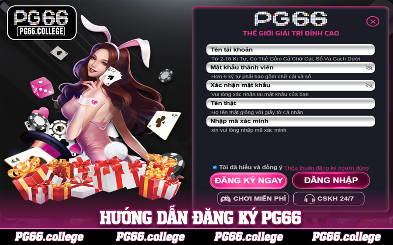 Hướng dẫn đăng ký PG66